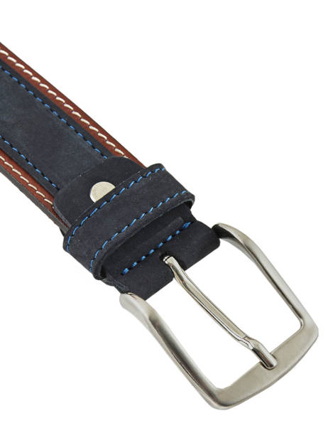 Verstelbare Herenriem Jean Petit prix cuir Blauw belt 3709-35 ander zicht 1